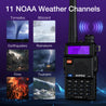 Baofeng UV-5G Pro comes with 11 NOAA channels