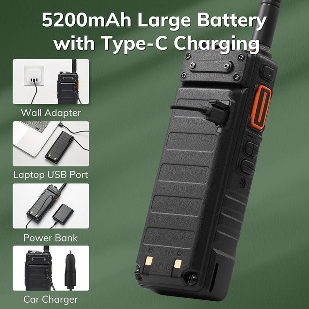 Baofeng_UV-25 5200 mAh battery with type-c port