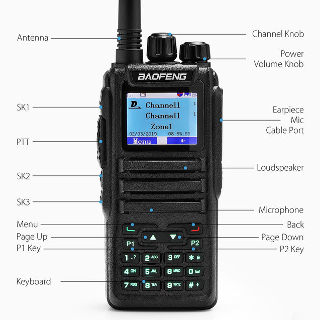 DM-1701 5W Dual Band DMR Baofeng