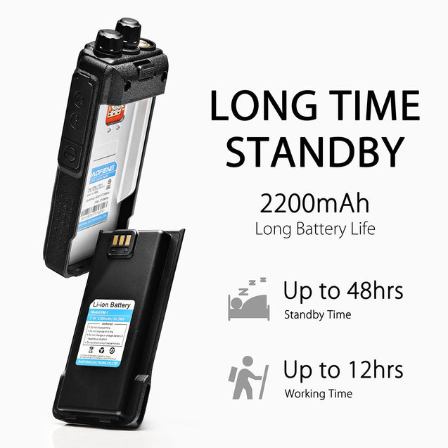 DM-1701 with 2200 mAh battery 
 Long time standby