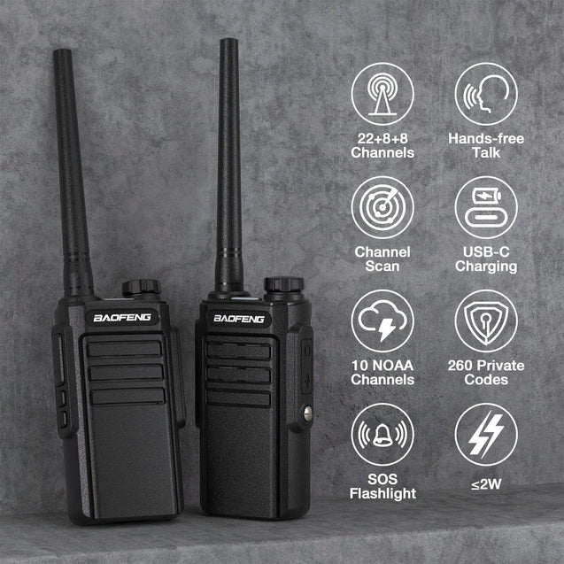 MP31 GMRS Radio total functions banner