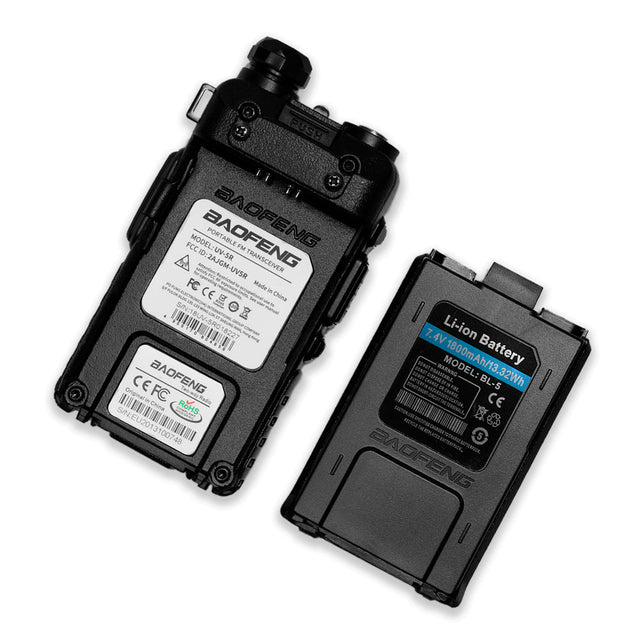 UV-5R with the battery