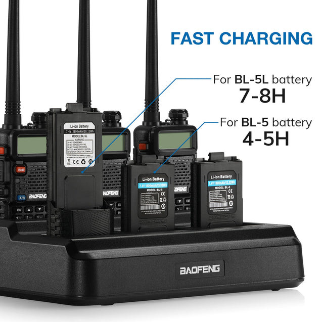 UV-5R Series Six Way Charger with Uv-5R serial battery