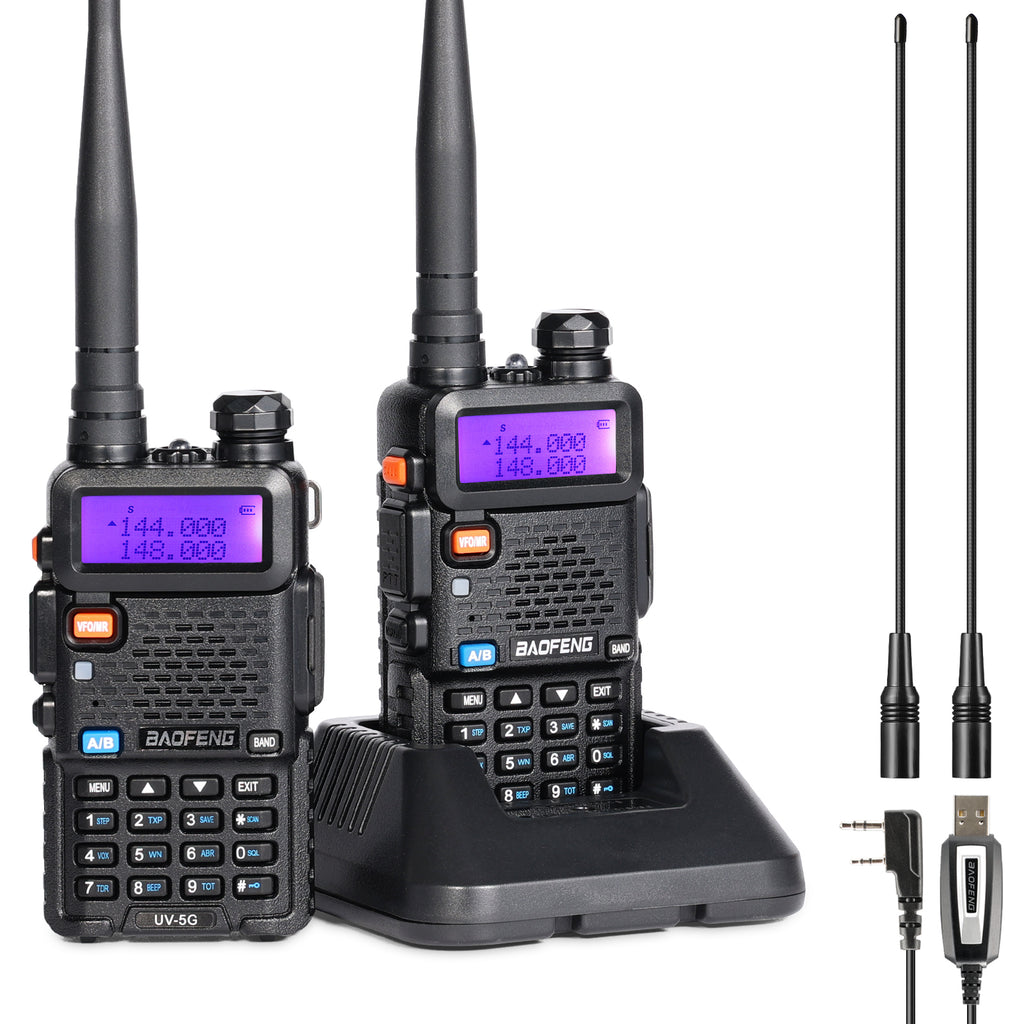 UV-5G 5W GMRS Radio Long Antenna Set [2 Pack] Baofeng