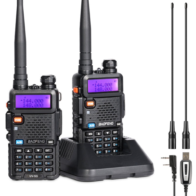 UV-5G 5W GMRS Radio Long Antenna Set [2 Pack] Baofeng