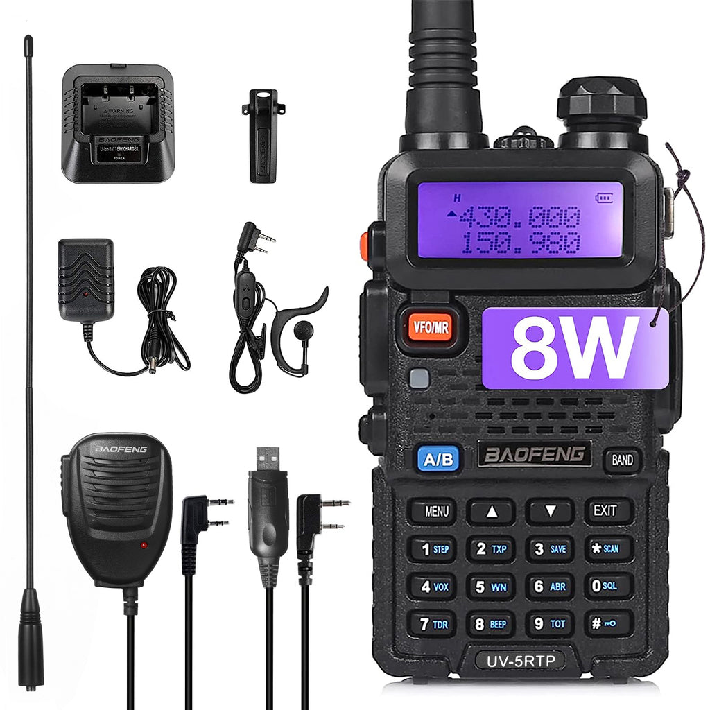 UV-5RTP 8W Dual Band Radio [Full Kit] Baofeng