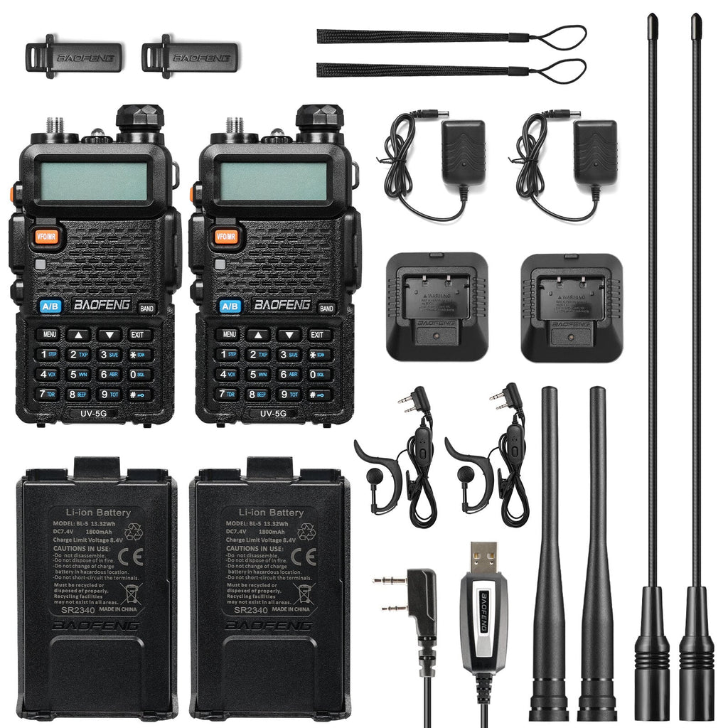 UV-5G 5W GMRS Radio Long Antenna Set [2 Pack] package content 