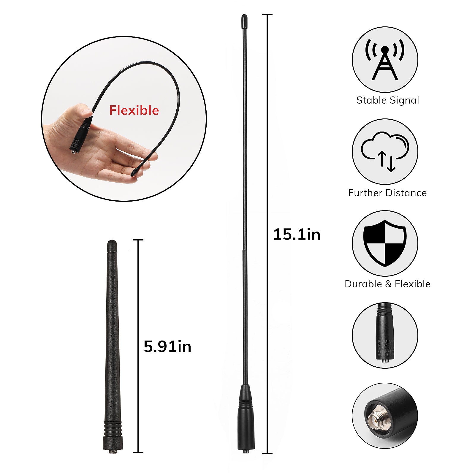 UV-5RTP with 15.1'' antenna