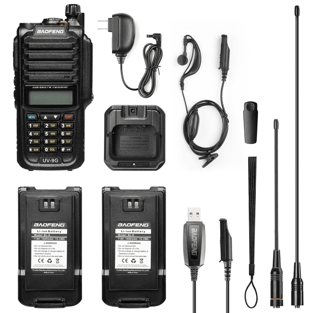 UV-9G IP67 Waterproof GMRS Radio with Long Antenna [1 Pack] Baofeng