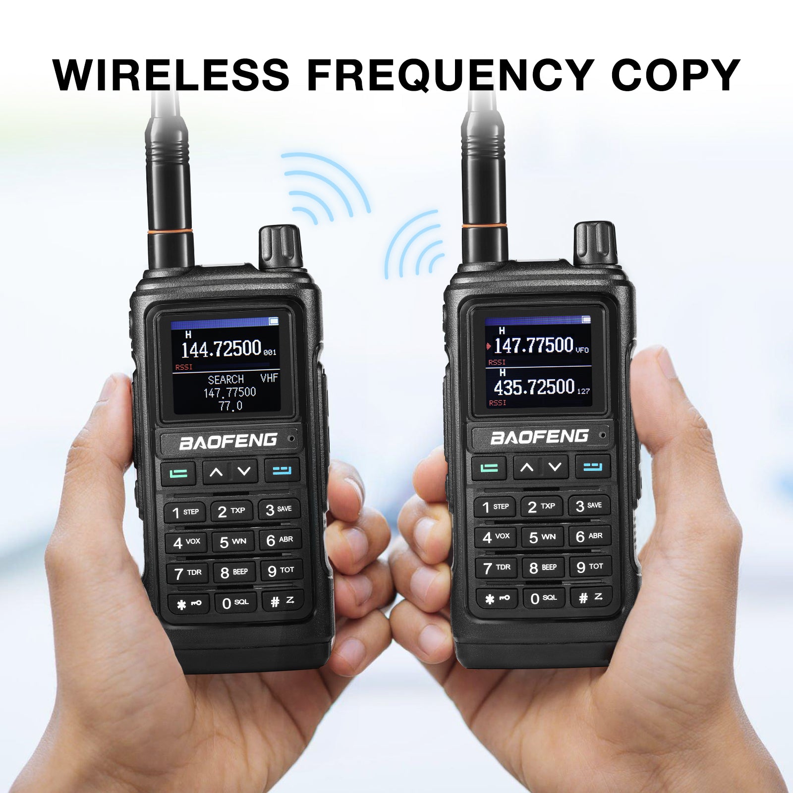 UV-17R Plus wireless frequency copy