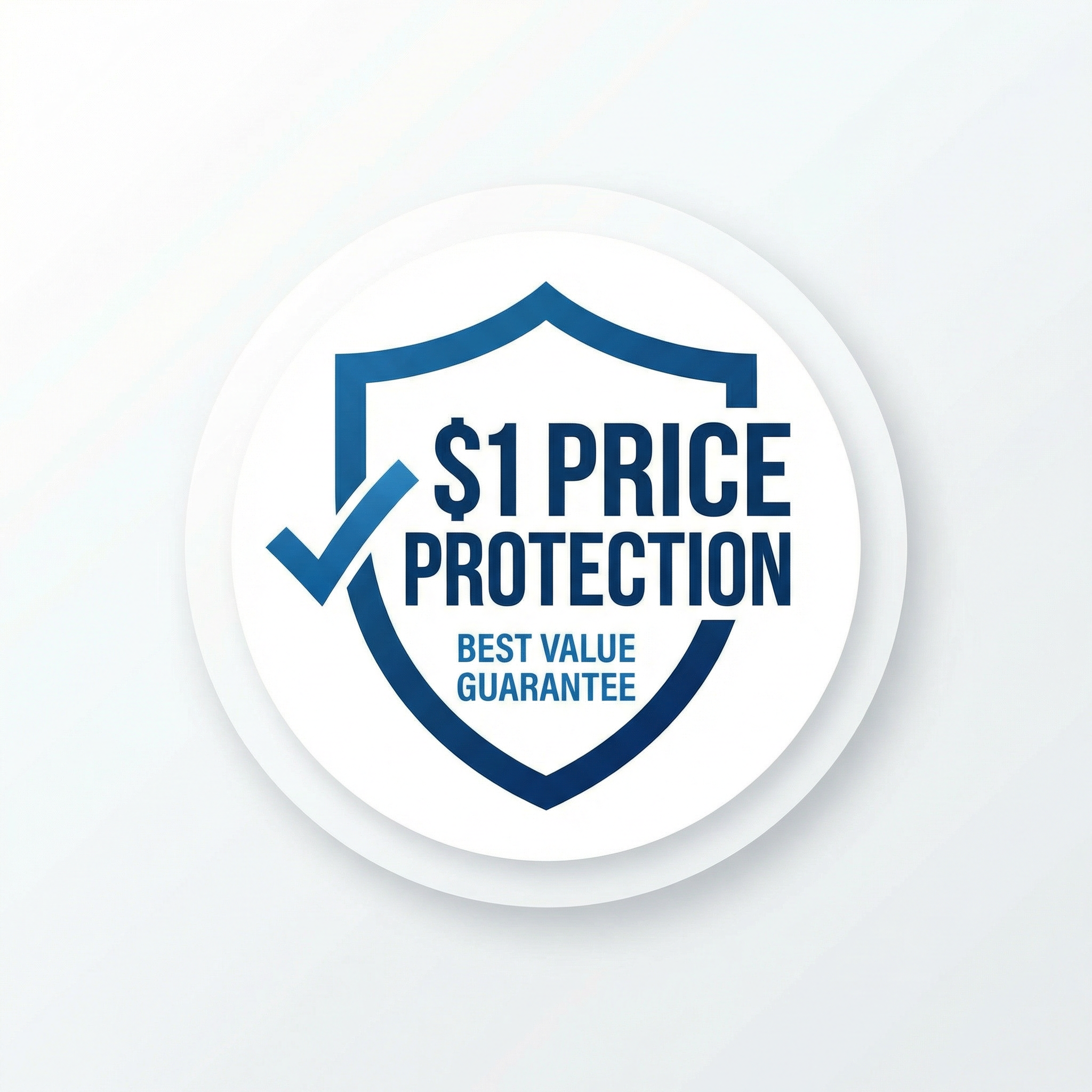 Baofeng $1 Price Protection logo with a blue shield and text on a white background