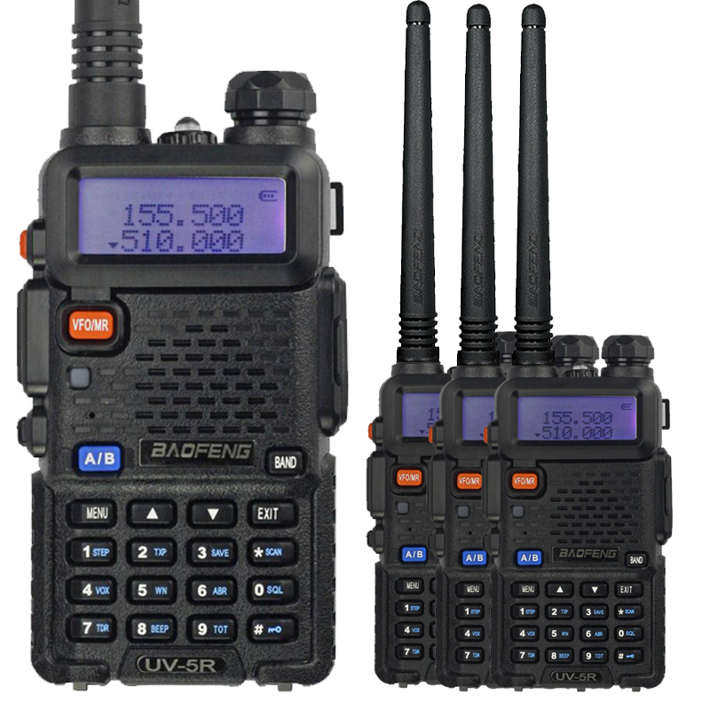 Front view of the [4 PACKS] BAOFENG UV-5R 5W Dual Band Radio Baofeng