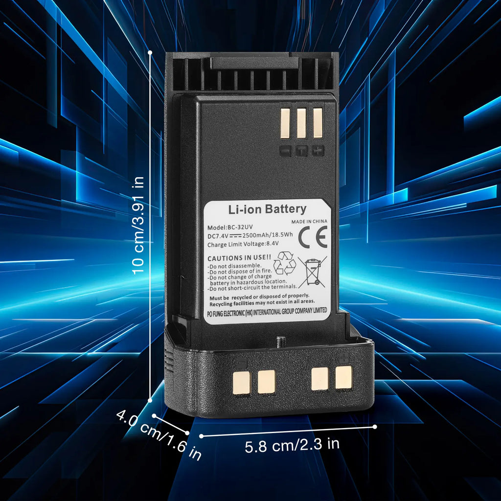 Battery 2500mAh for DM-32UV & UV-32 with USB-C Port