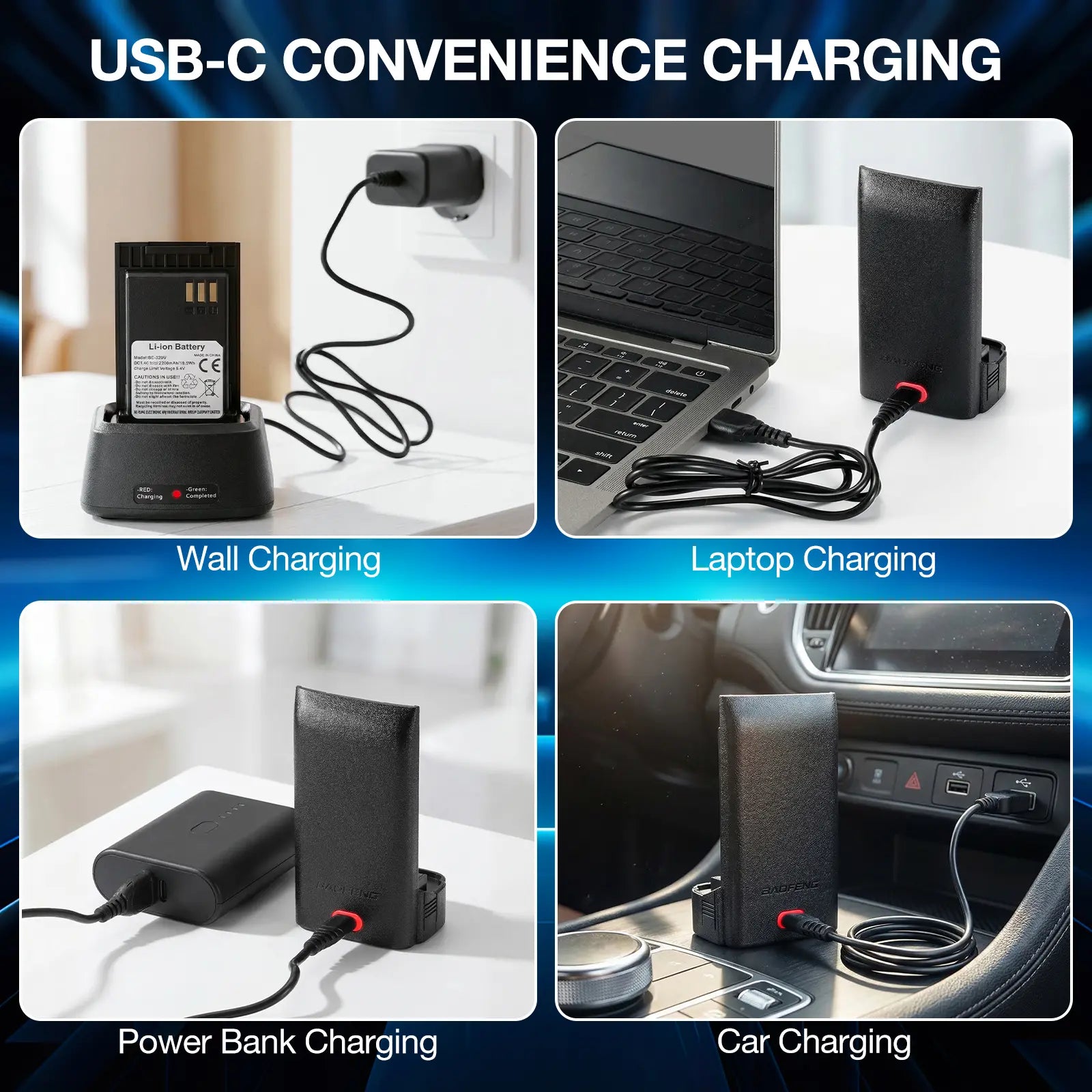 Battery 2500mAh for DM-32UV & UV-32 with USB-C Port