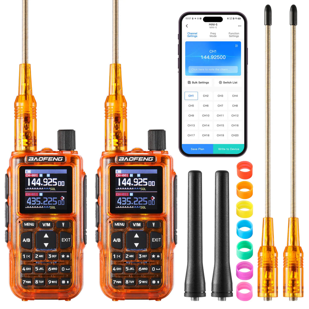 MINI-5 Ham UHF/VHF Handheld Radio [2 PCS]