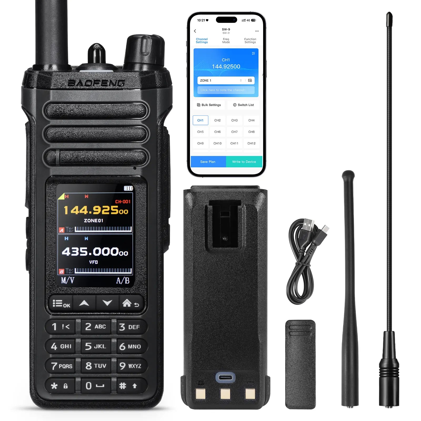 SW-9 10W Tri-Band Ham Radio