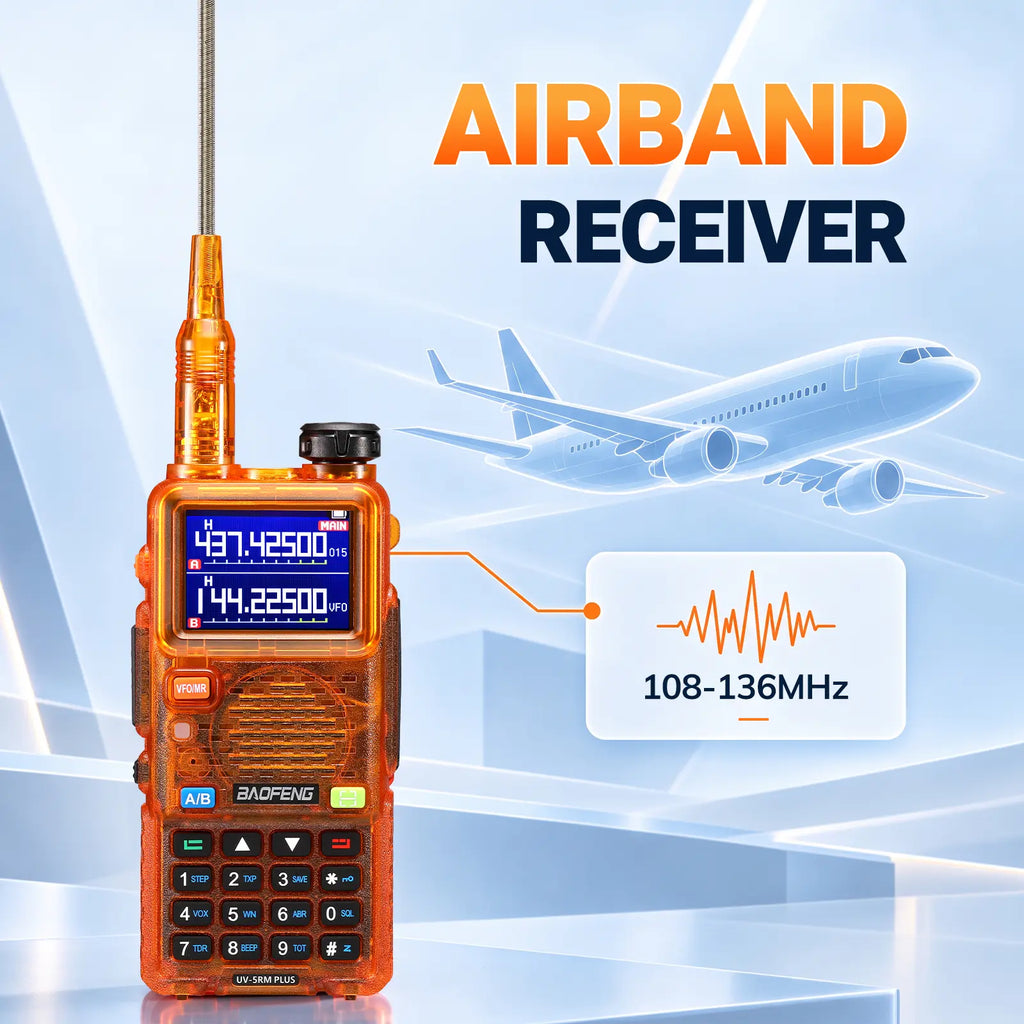 UV-5RM Plus 10W Ham Radio in Orange
