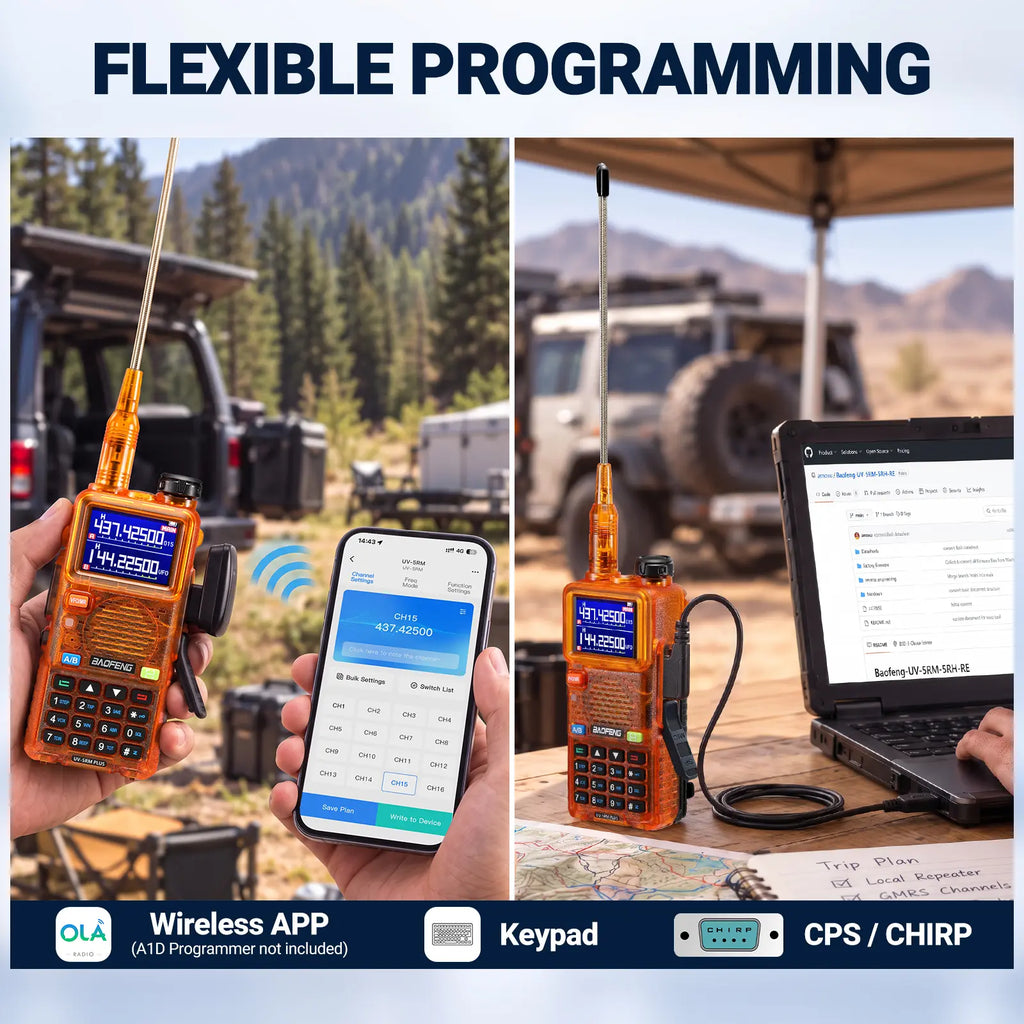 UV-5RM Plus 10W Ham Radio in Orange