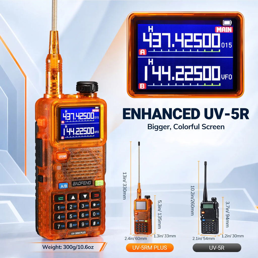UV-5RM Plus 10W Ham Radio in Orange