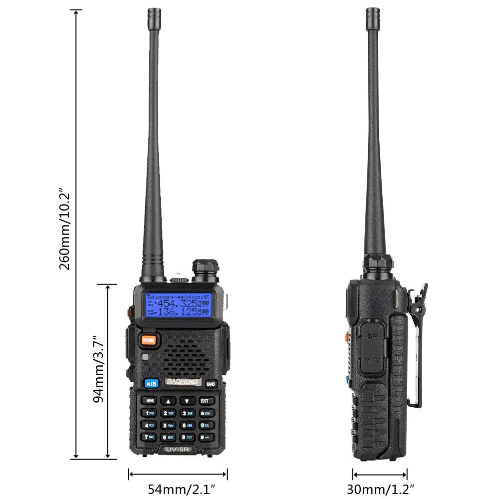 UV-5R Ham Radio [5 Pack + Cable]