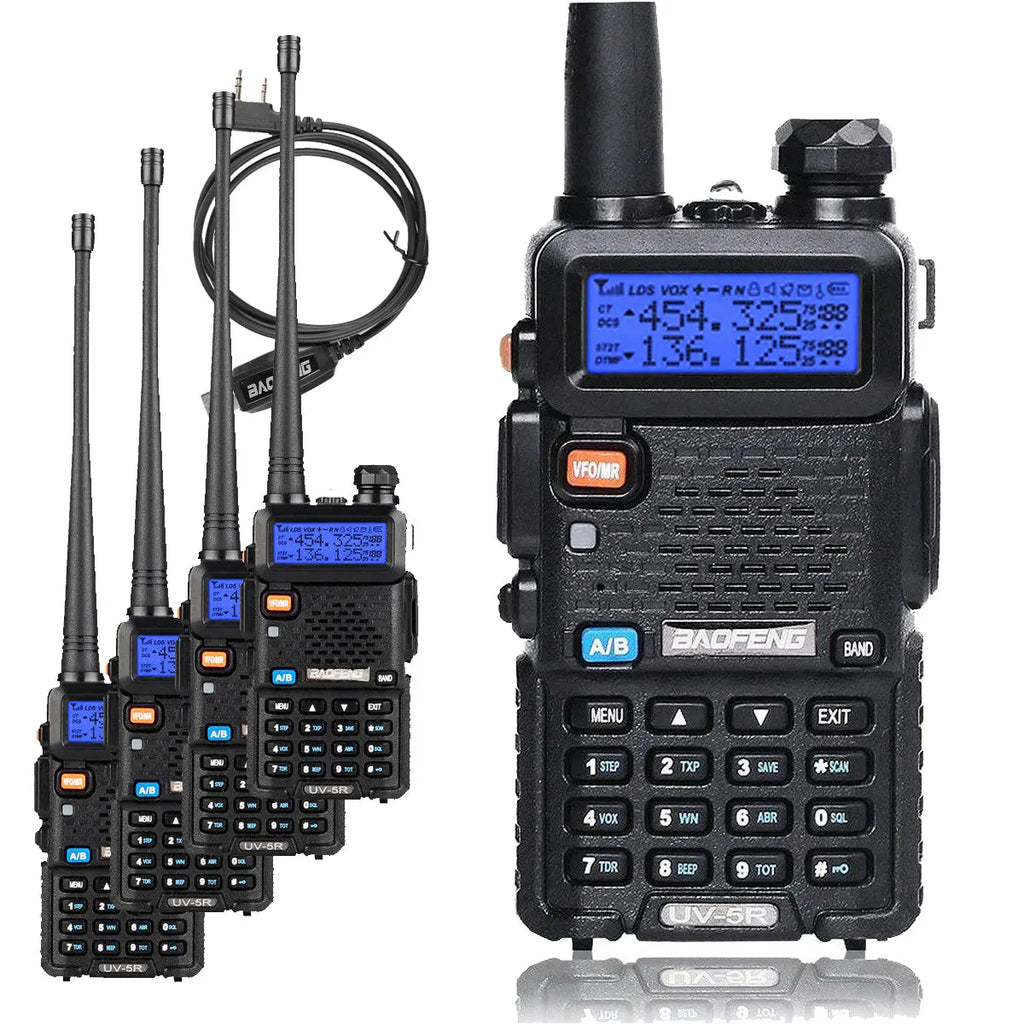 UV-5R Ham Radio [5 Pack + Cable]