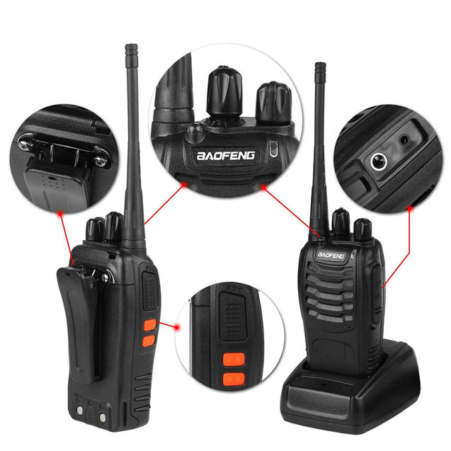 BF-888S [10 Pack + Cable] 5W UHF Radio Baofeng
