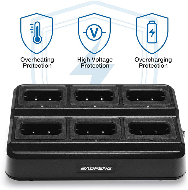 BF-888S Six Way Charger Multi Unit Charger Base Baofeng