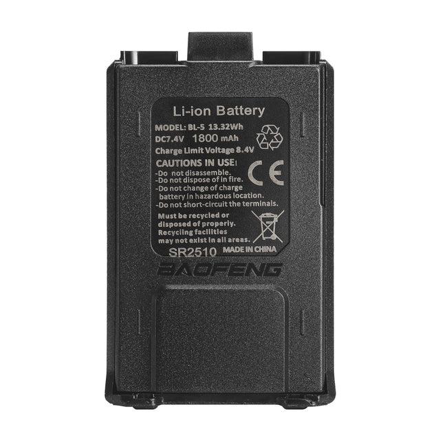 Battery 1800mAh for Baofeng UV-5R wIth USB-C Port
