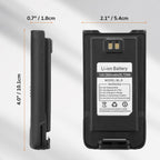 Battery 2800mAh for UV-9R Series with USB-C Port Baofeng