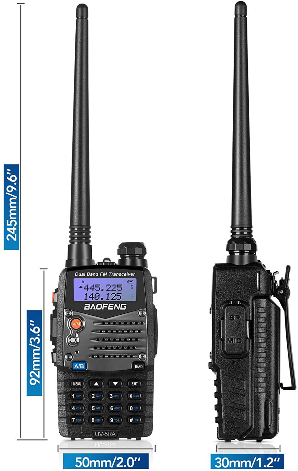 Baofeng UV-5RA size