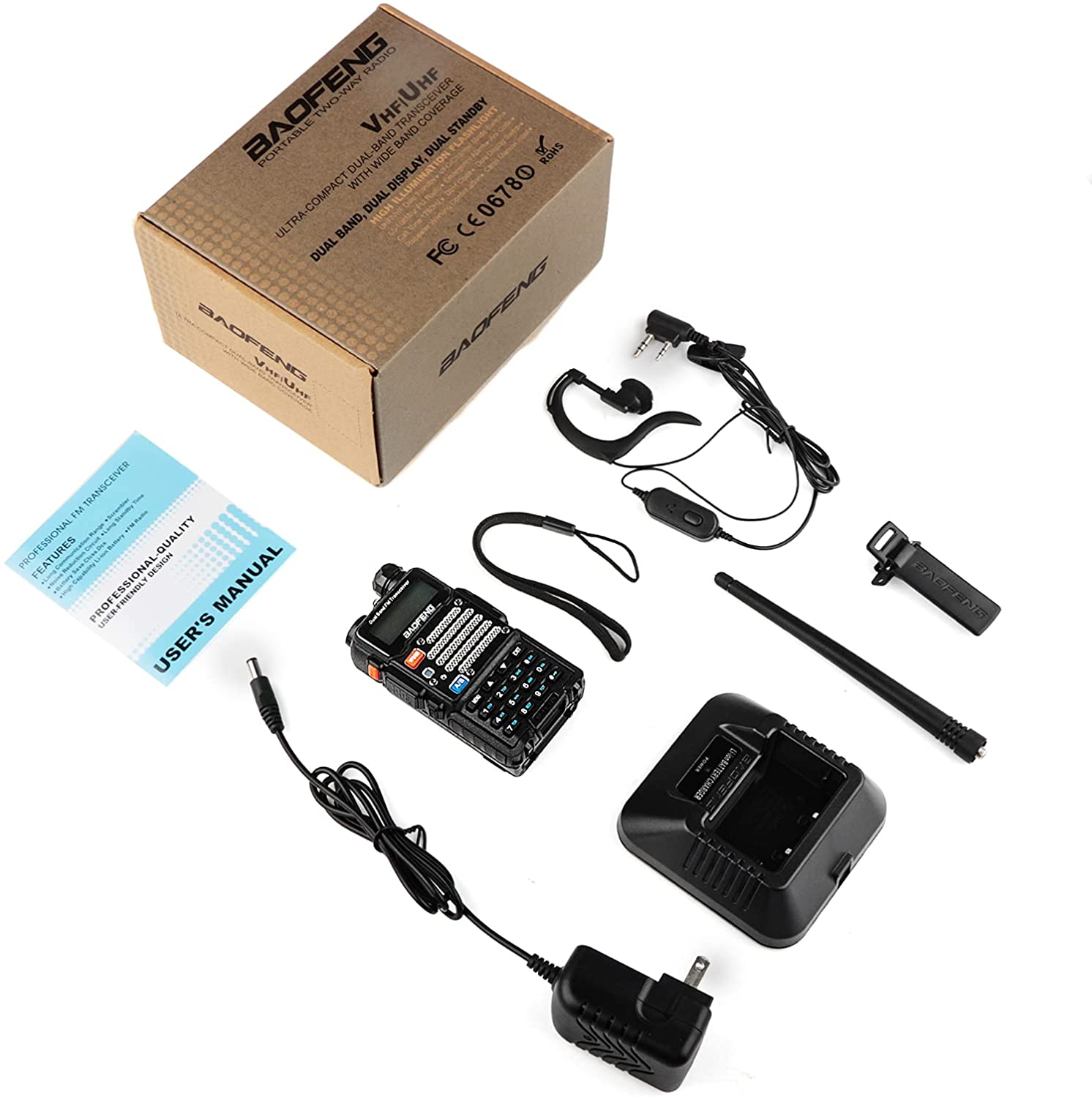 Baofeng UV-5RQ package content