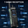 UV-32 with 7-band reception display on a dark blue background