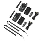 Collection of black UV-5R Mini and accessories on a white background