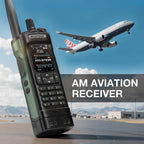 AM aviation receiver with airplane in the background
