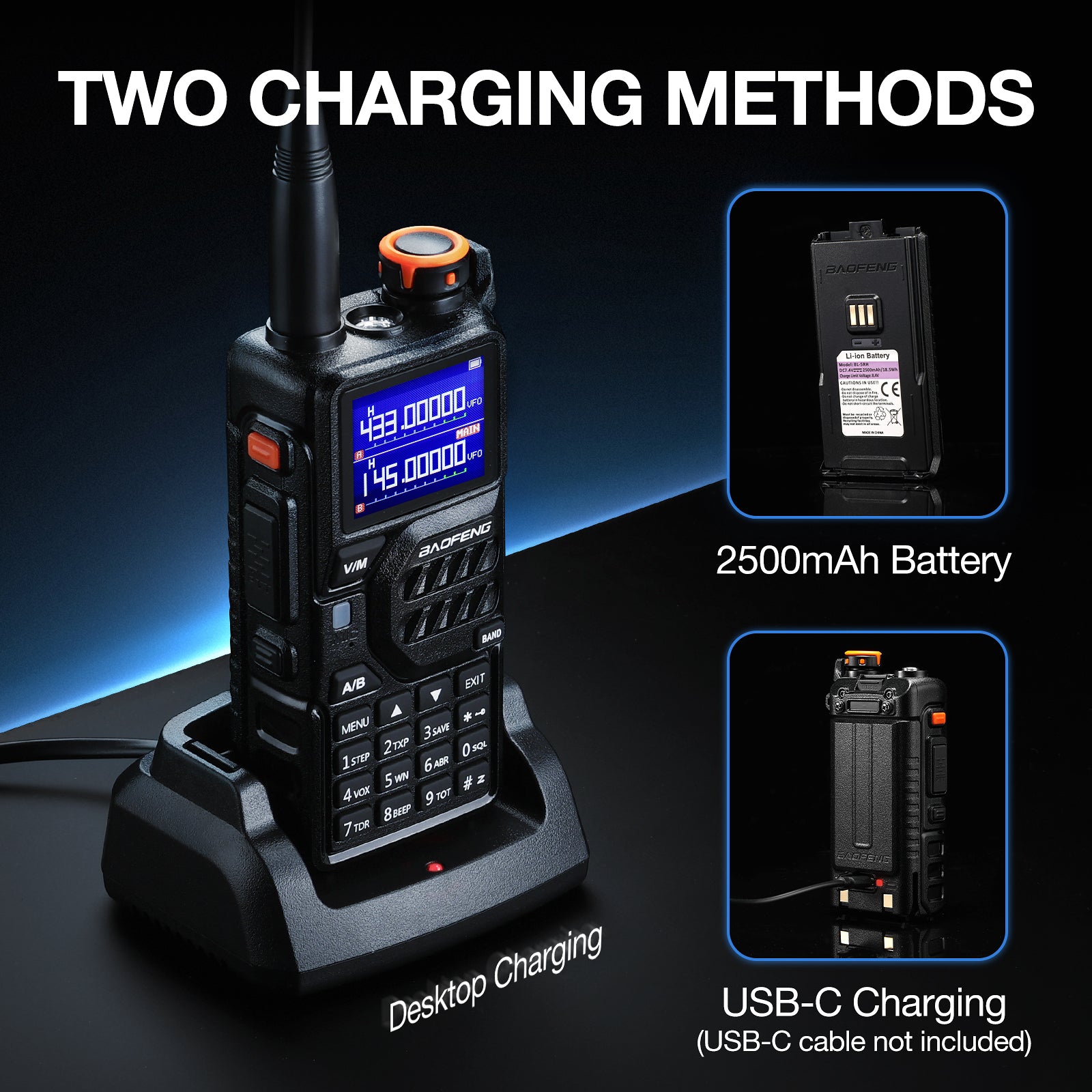K5 Plus two charging methods