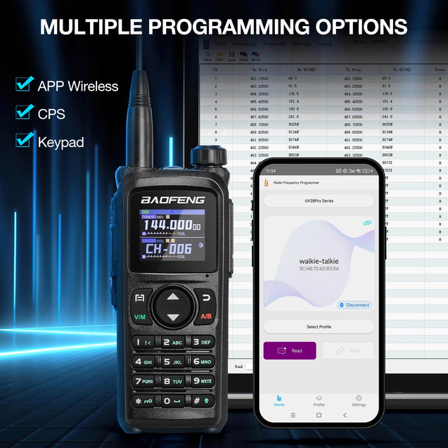UV-28 Plus 10W GPS APP Programming Radio
