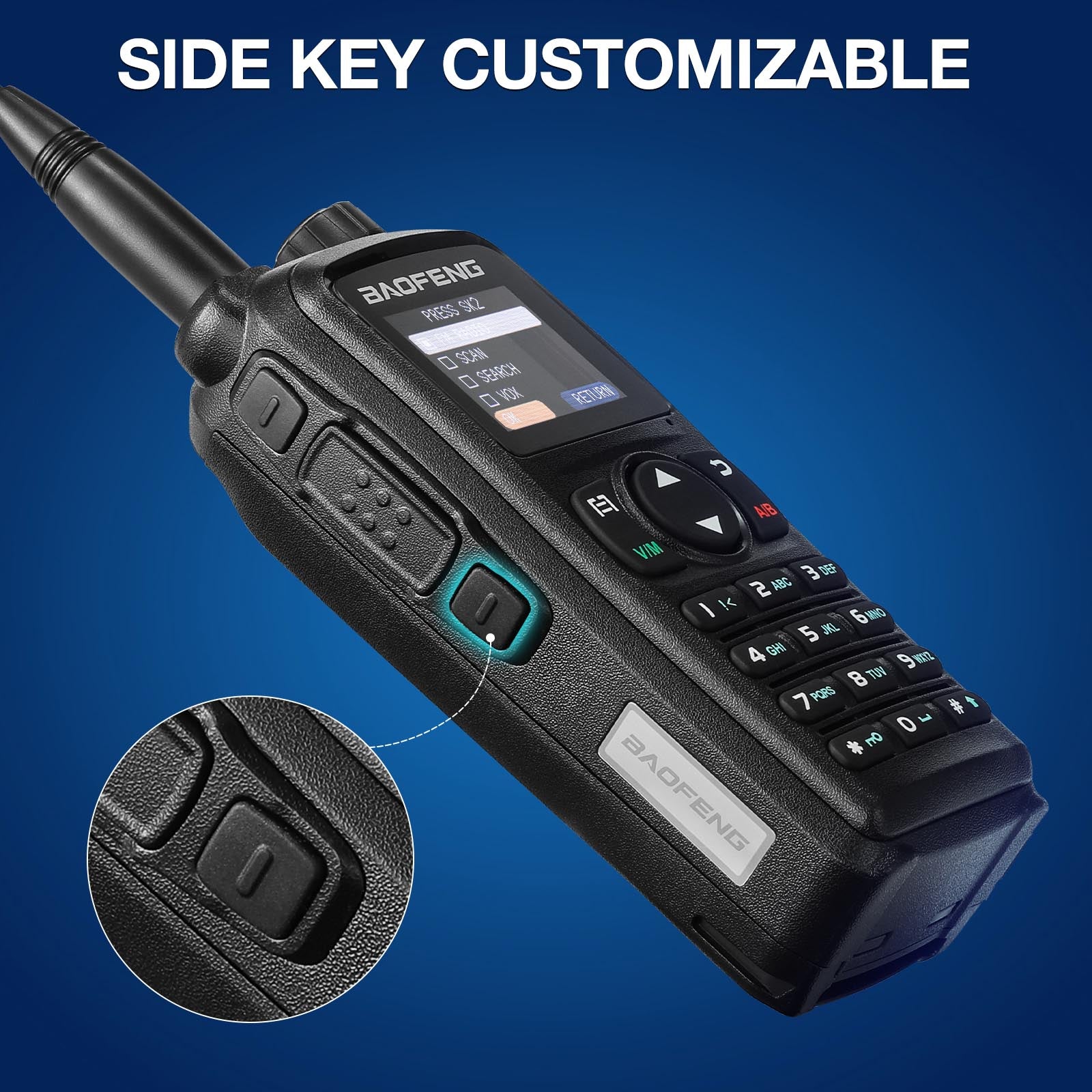UV-28 Plus side key customizable