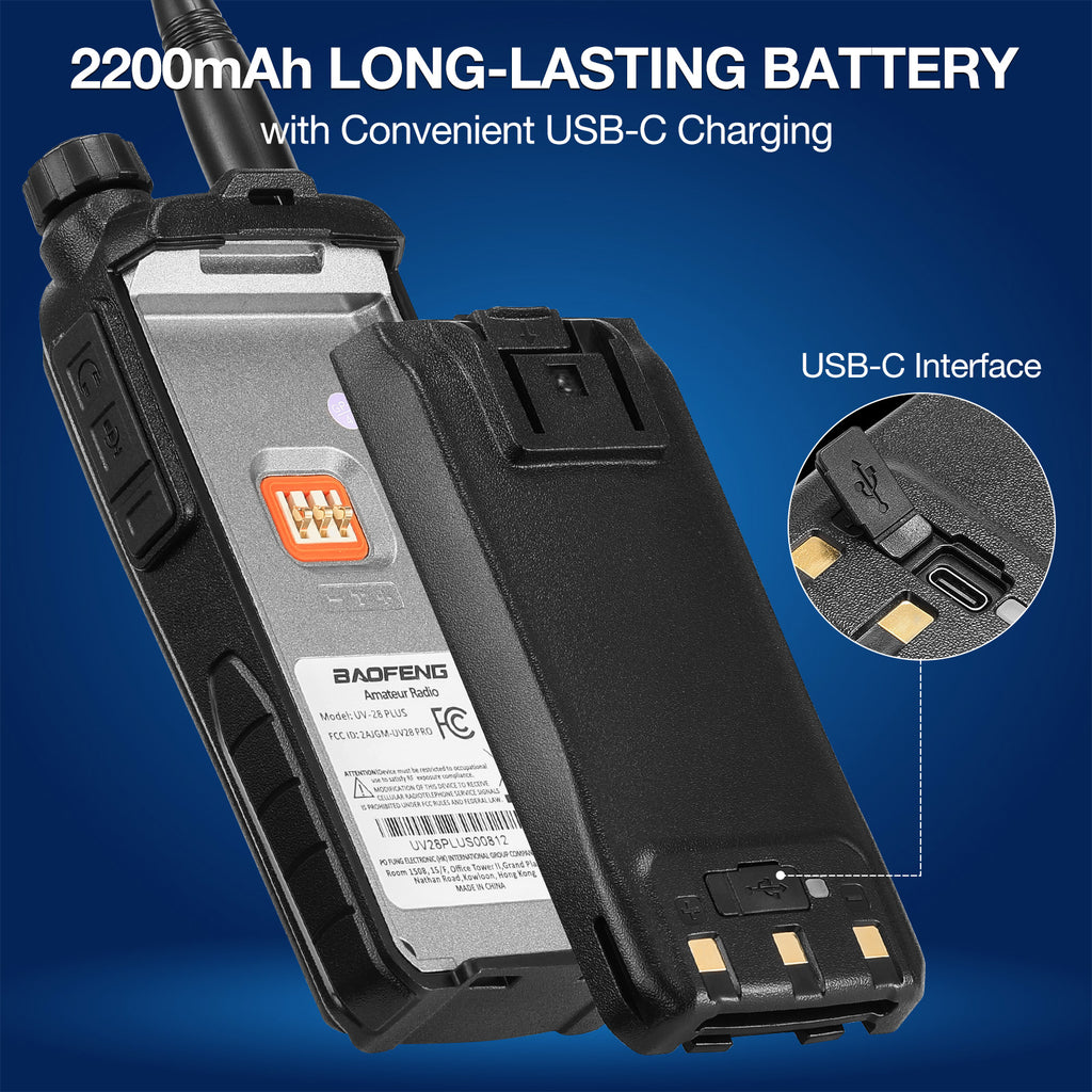2200mAh LONG-LASTING BATTERY with Convenient USB-C Charging