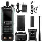 Baofeng UV-32 set with accessories on a white background