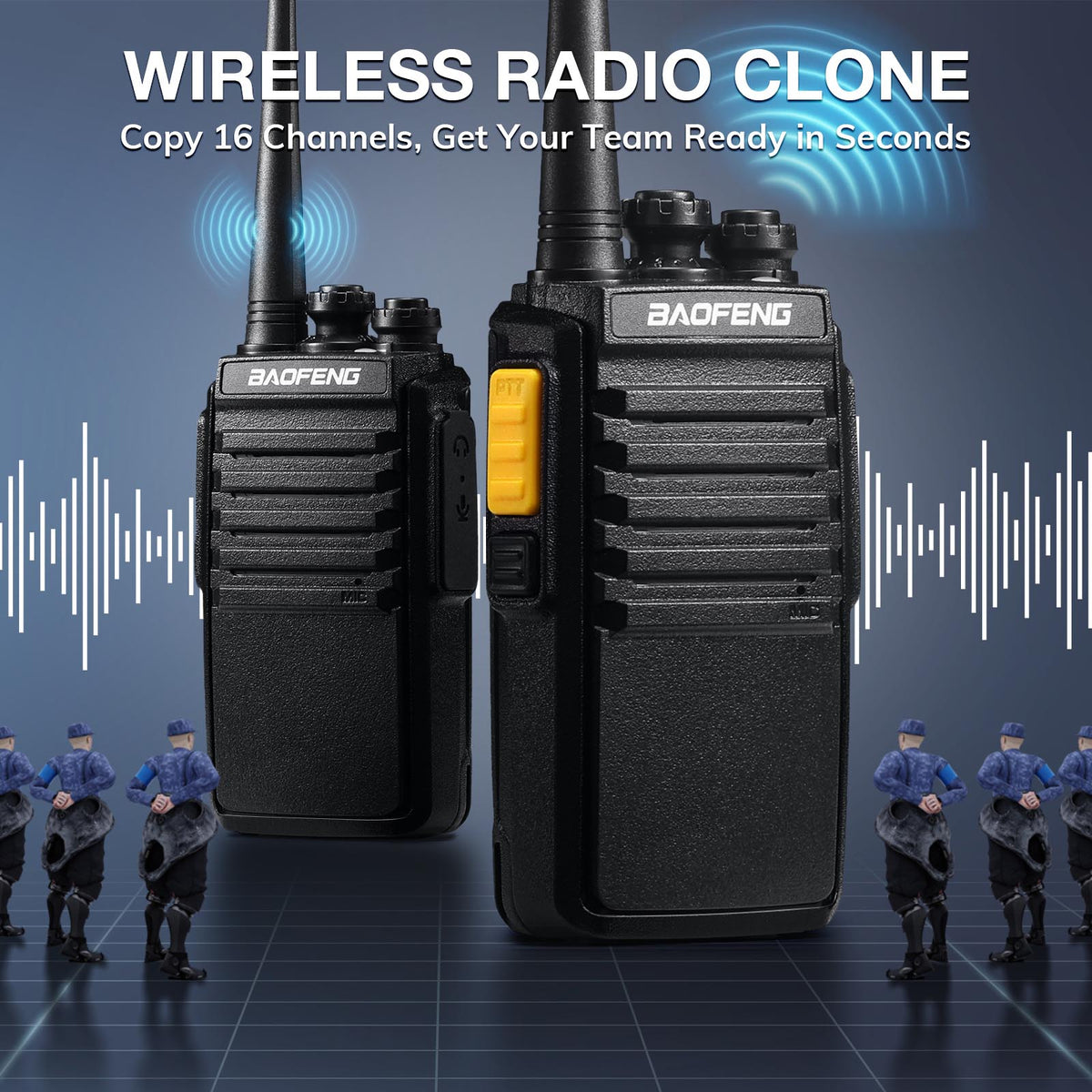 V1D 2W UHF Radio [4 Pack] – Baofeng