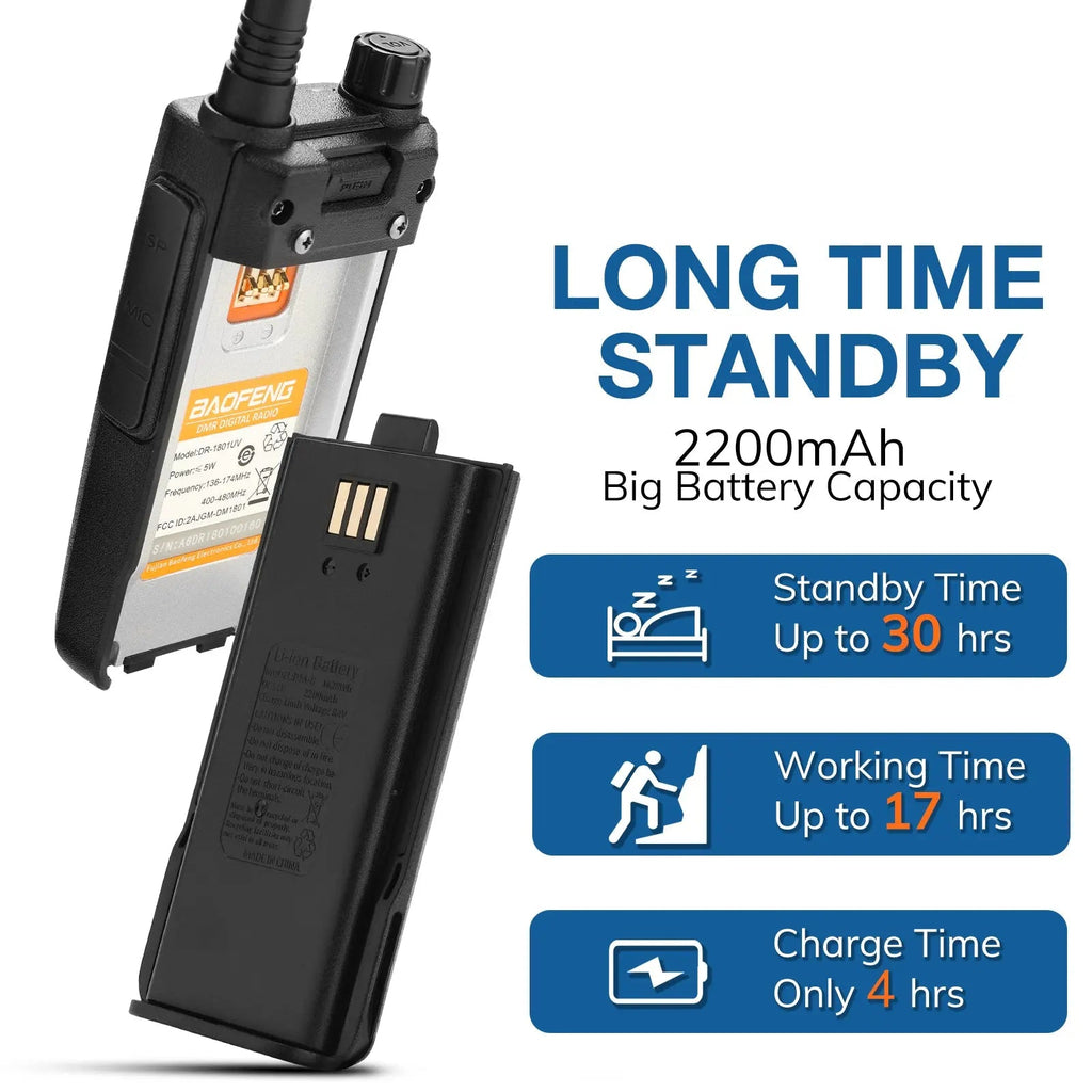 DR-1801UV with 2200 mAh battery