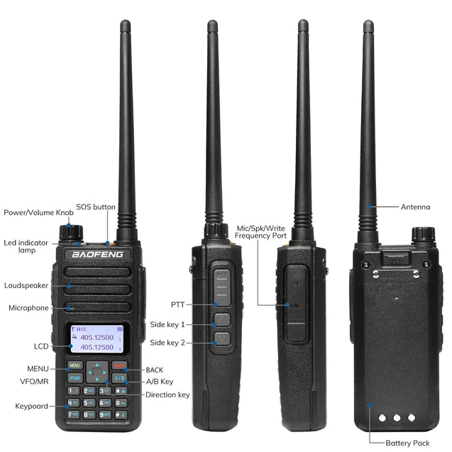 DR-1801UV 5W/1W Dual Band DMR Baofeng