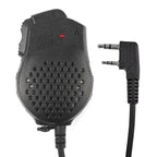 Front view of the Dual PTT Speaker Mic