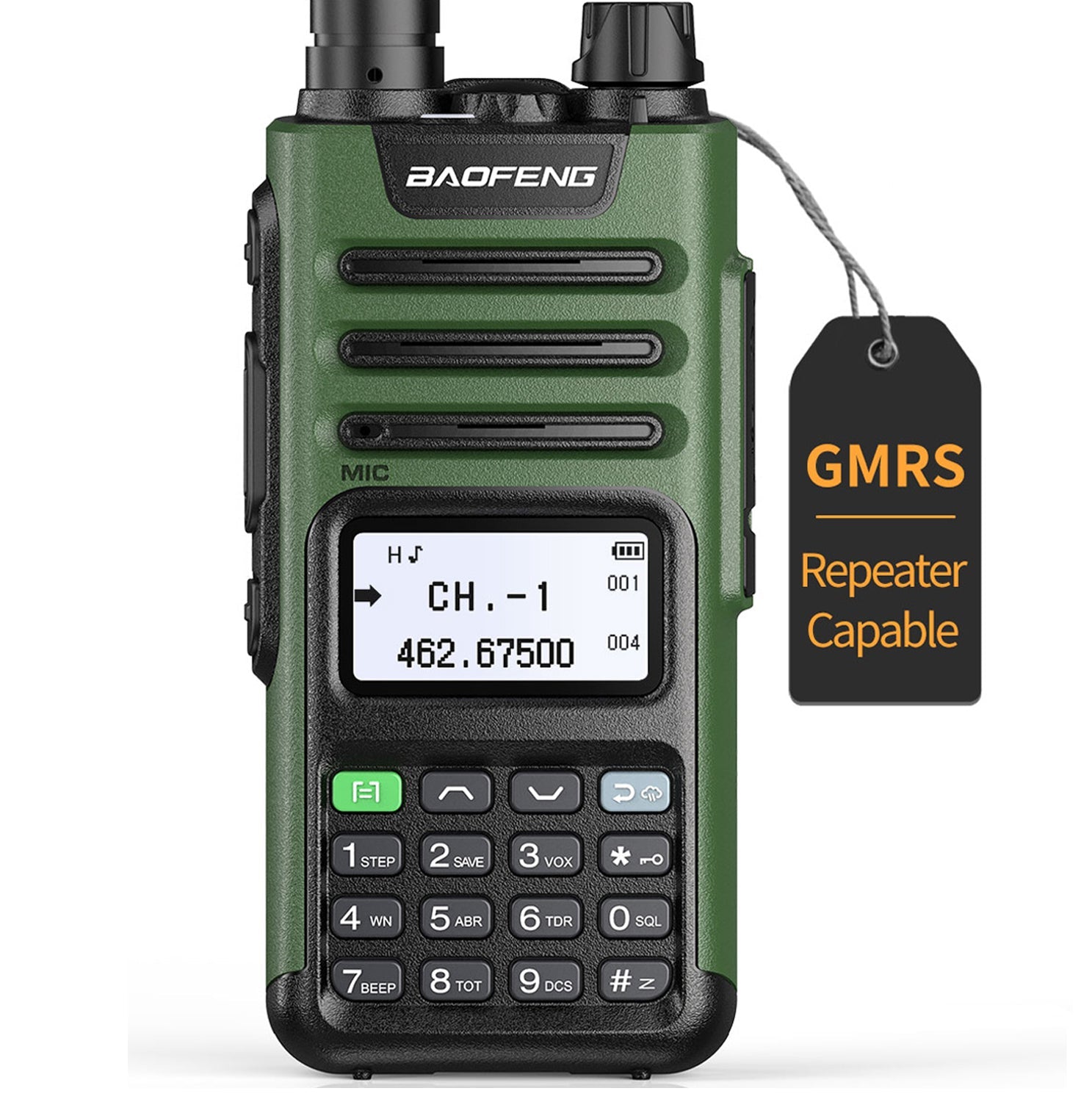 BAOFENG GM-15 Pro GMRS Radio Long Range Walkie Talkie Rechargeable Two Way  Radios,5R Upgrade Version, Red Handheld Dual Band Radio Full Kits