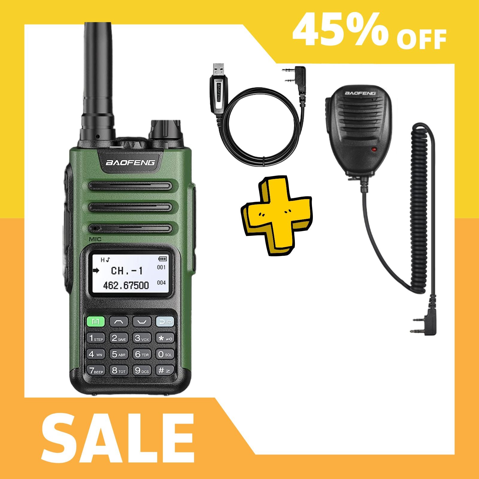 GM-15 PRO 5W GMRS Radio [Long Antenna Set]