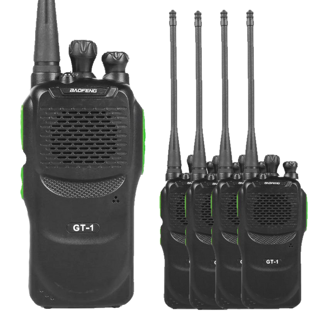 Front view GT-1 5W UHF Radio Baofeng 5 pack