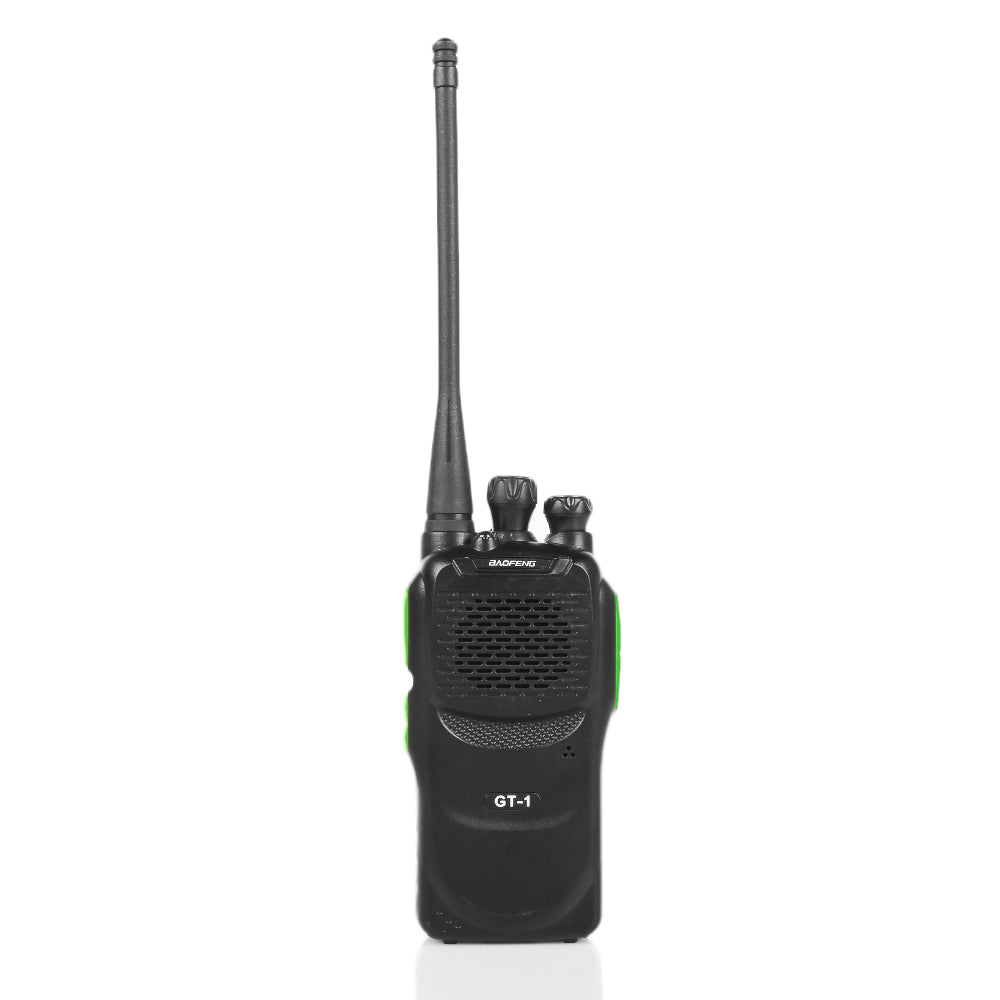front view of the GT-1 5W UHF Radio with antenna 