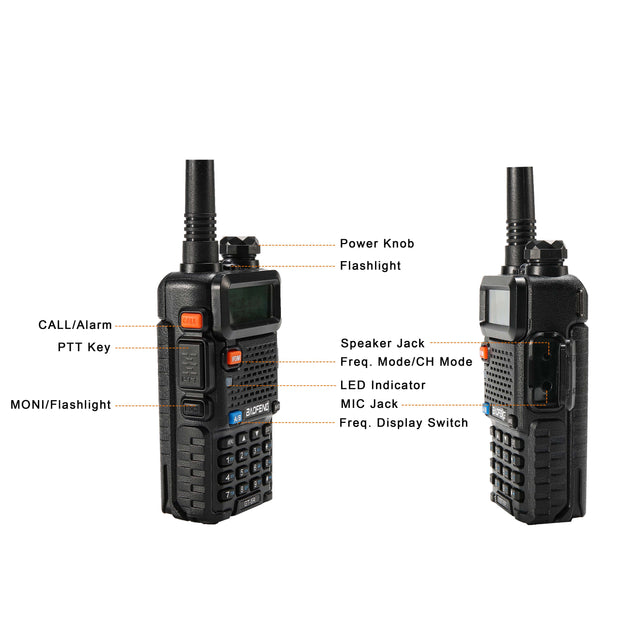 GT-5R 4W/1W Dual Band Radio [4PCS] Baofeng