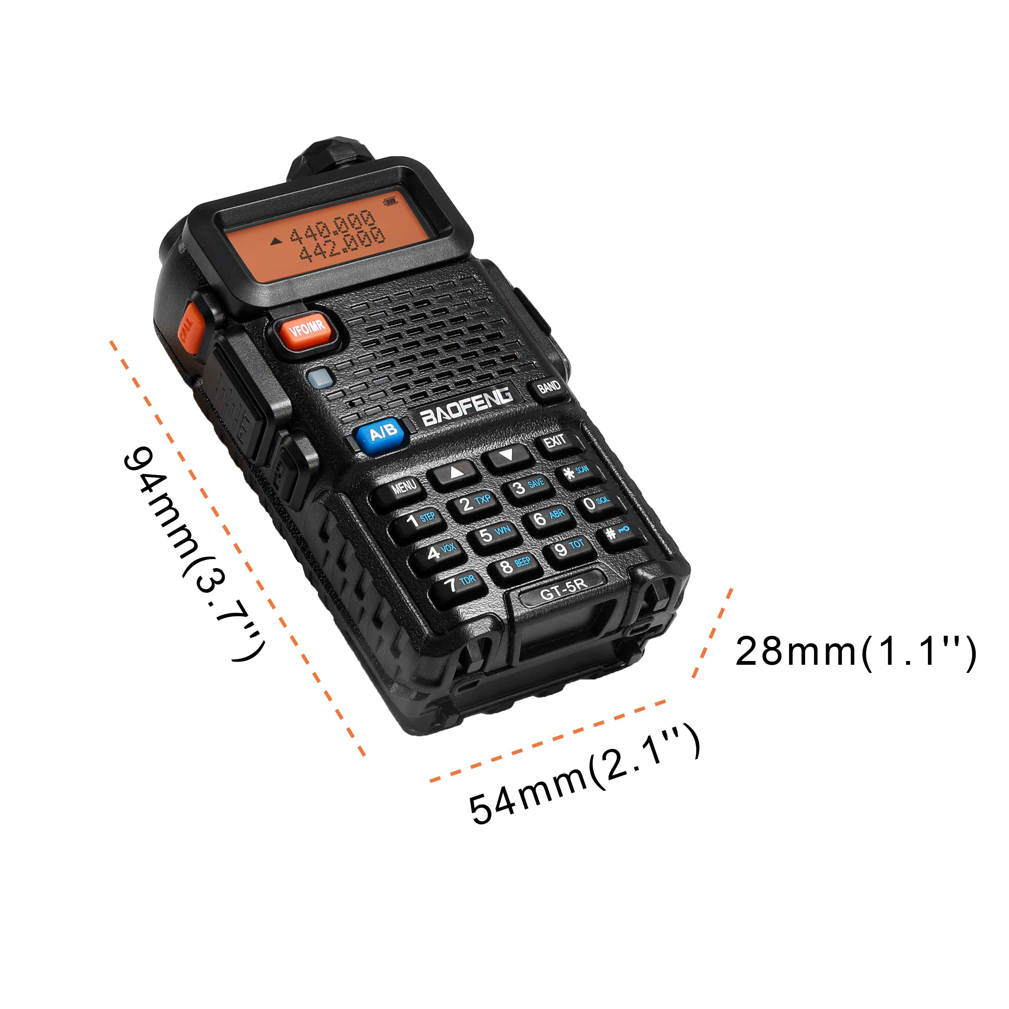 BAOFENG GT-5R Walkie Talkie bidireccional de Banda Dual Radio UHF