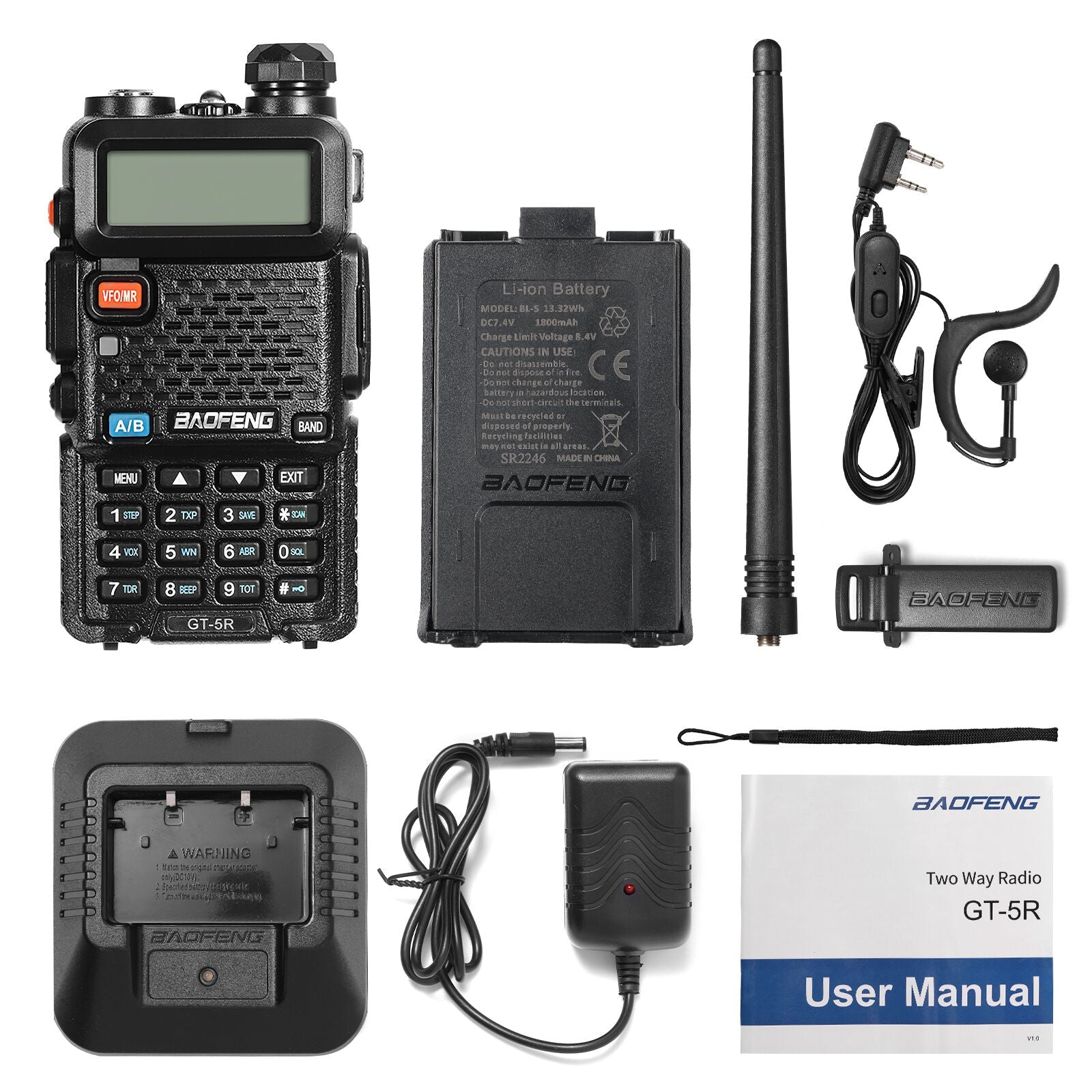 BAOFENG GT-5R 4W/1W Dual Band Radio, FCC Compliant Spurious